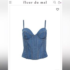Fleur du mal - Denim bustier top